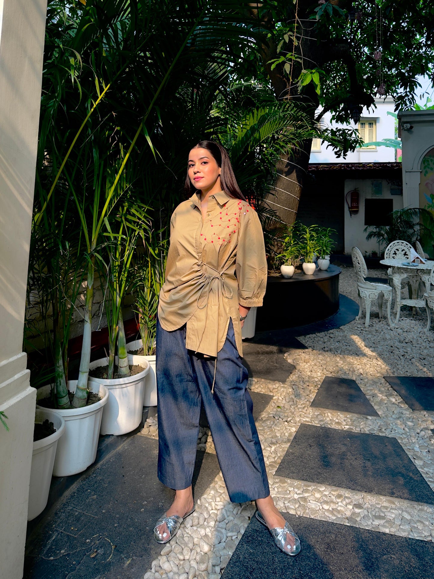 Beige Lacey Shirt