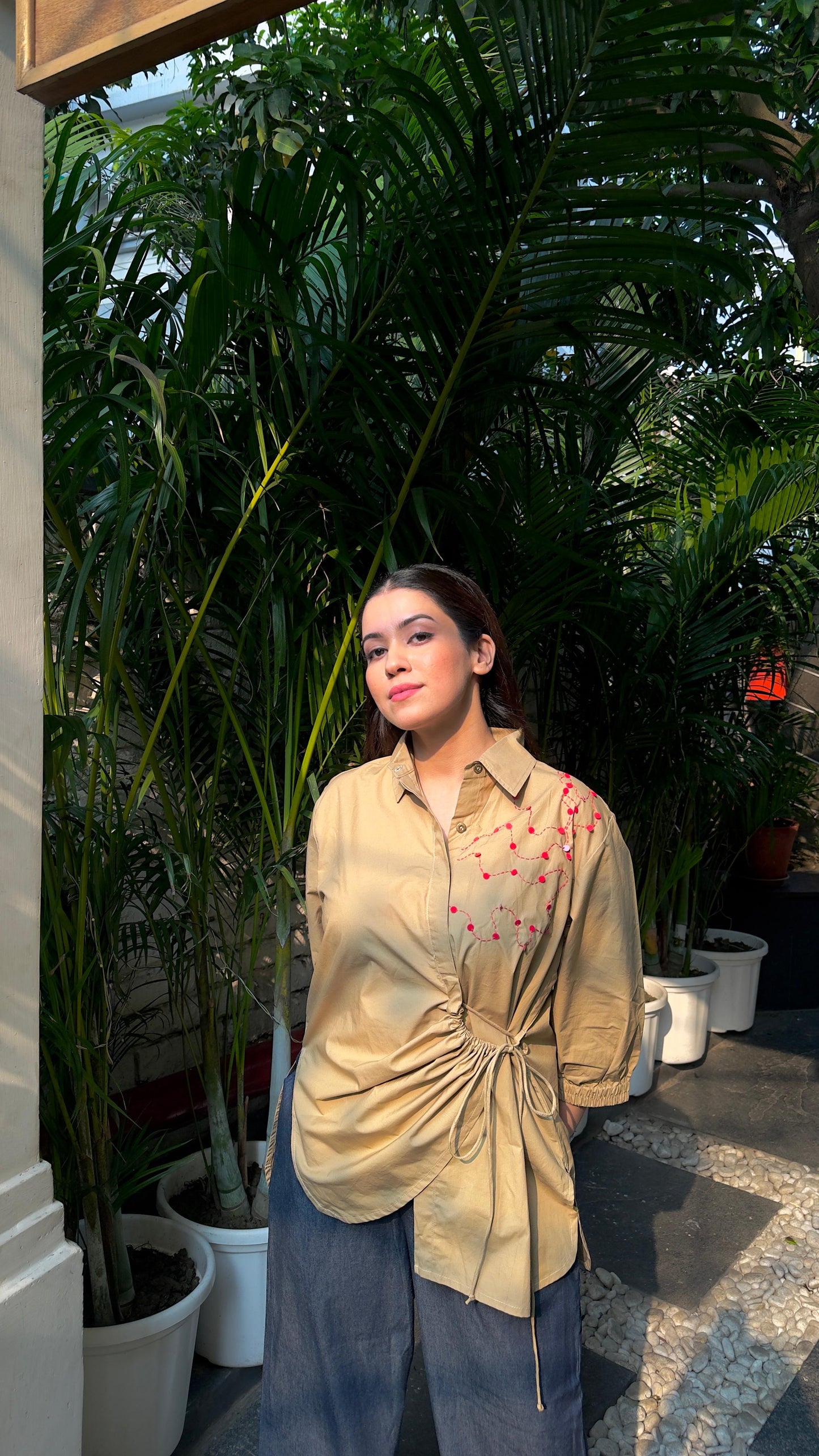 Beige Lacey Shirt