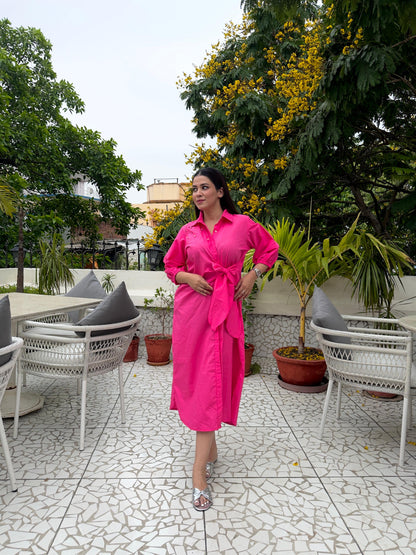 Bright Pink Lacey Dress
