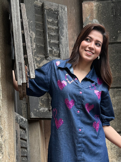 Denim Heart Dress