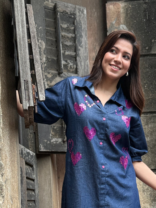 Denim Heart Dress