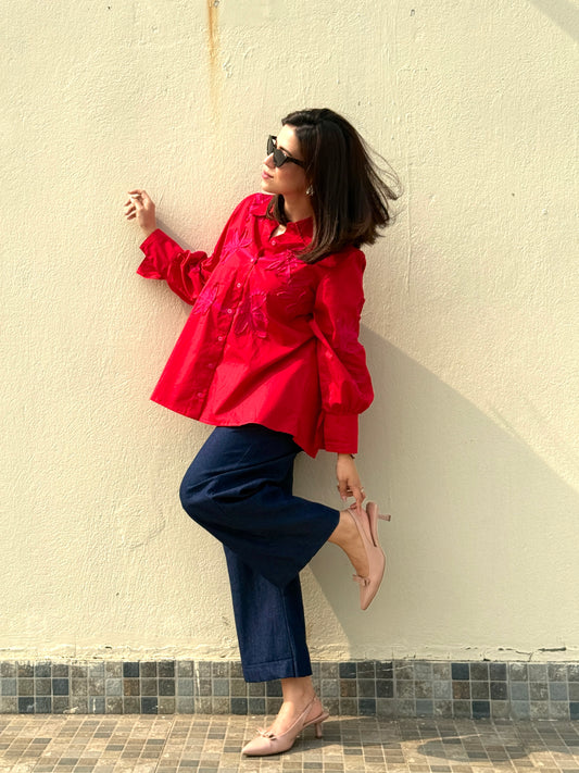 Bright Red Shirt