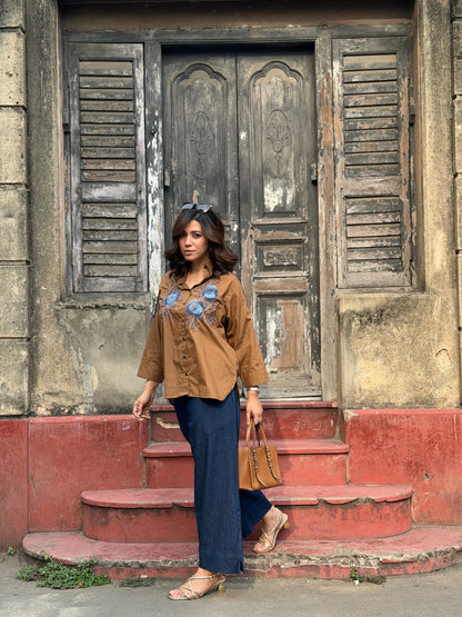 Toffe Brown Button Down Co-ordset