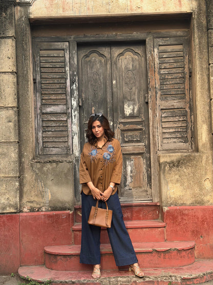 Toffe Brown Button Down Co-ordset